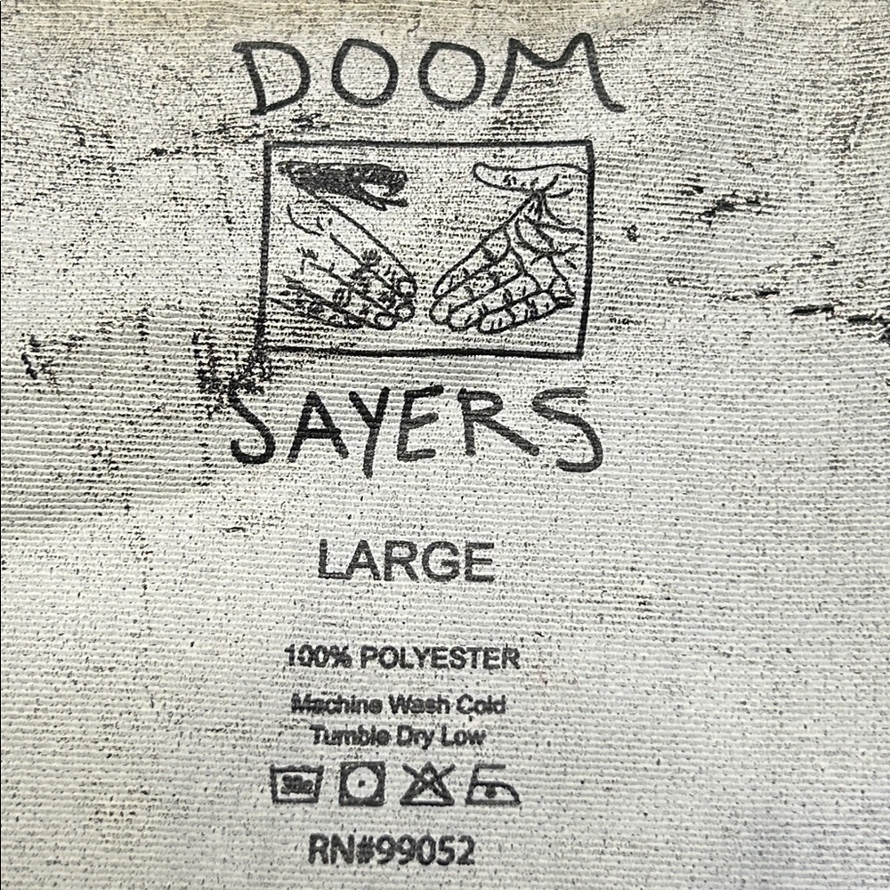 Doom Sayers Club Black Coach Jacket with Yellow Script Logo - Picture 3 of 10